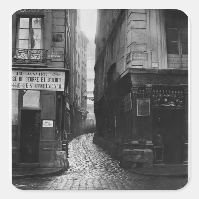 Adesivo Quadrado Rue Tirechape, da Rua Rue. Honore, Paris (Frente)