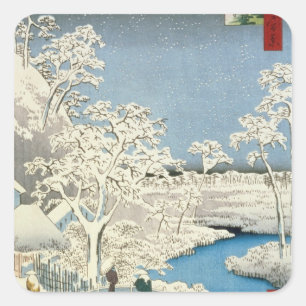 Adesivo Quadrado Rufe a ponte e o monte de Sun de ajuste em Meguro