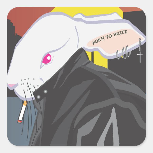 ADESIVO QUADRADO RUIM BUNNY (Frente)