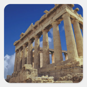 Adesivo Quadrado Ruínas gregas, acrópole, piscina