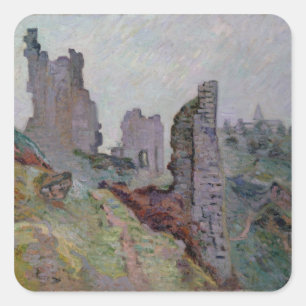 Adesivo Quadrado Ruínas na Nevoeiro de Crozant, 1894 (óleo na canva