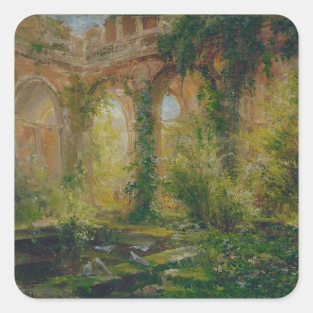 Adesivo Quadrado Ruínas – Salão de Festas do Tribunal de Contas (Frente)