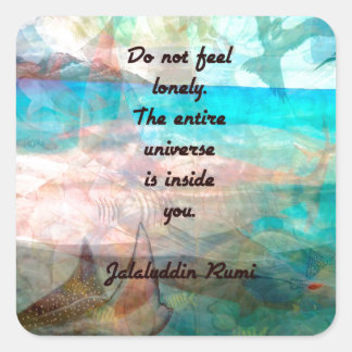 Adesivo Quadrado Rumi Inspiração Citação Sobre O Universo