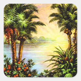 Adesivo Quadrado Rumor tropical