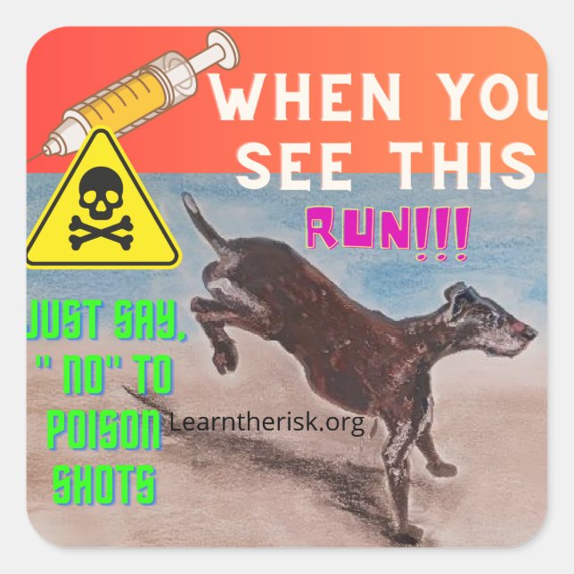 Adesivo Quadrado RUN Sticker (Frente)