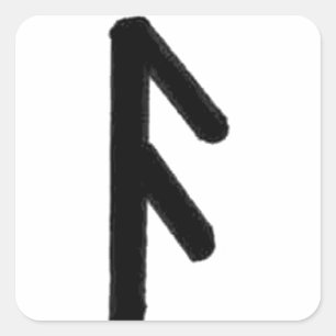 Adesivo Quadrado rune do ansuz