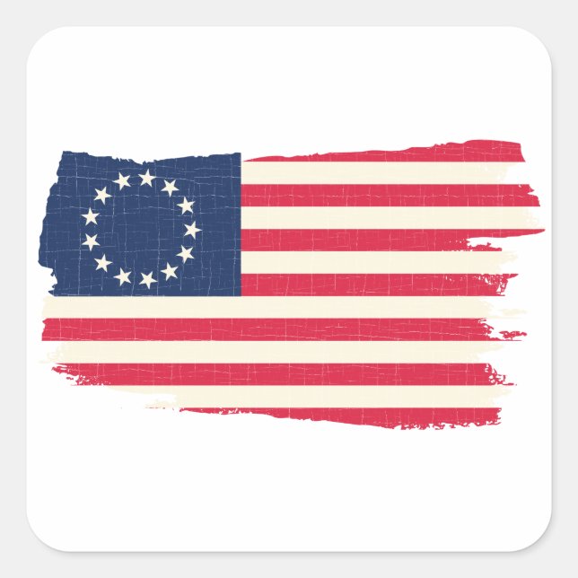 Adesivo Quadrado rush-limbaugh betsy ross Flag (Frente)