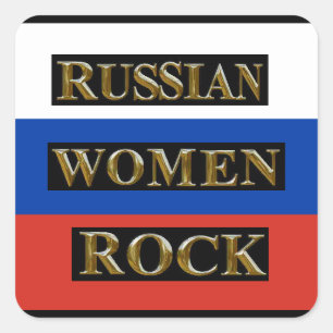 ADESIVO QUADRADO RUSSA MULHERES ROCK
