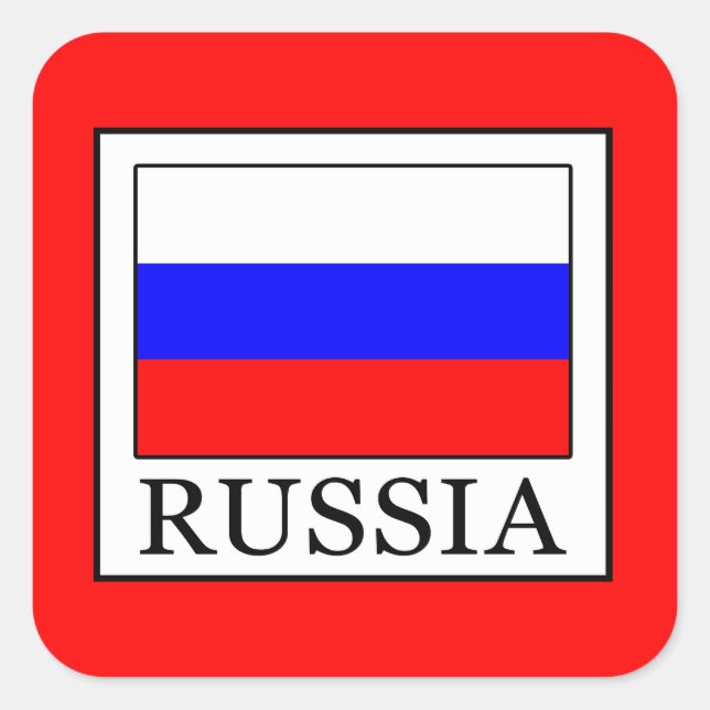 Adesivo Quadrado Rússia (Frente)