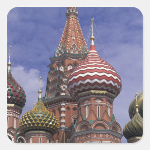 Adesivo Quadrado Rússia, Moscou, Praça Vermelha. cebolas famosas de