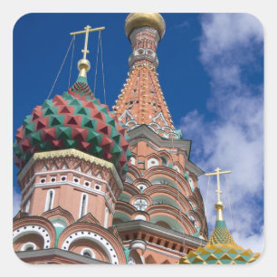 Adesivo Quadrado Rússia, Moscou, Praça Vermelha. Rua, Basil é 5