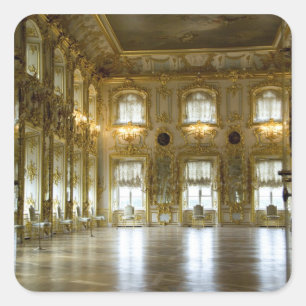 Adesivo Quadrado Rússia, Ruas. Petersburgo, Palácio de Peterhof (