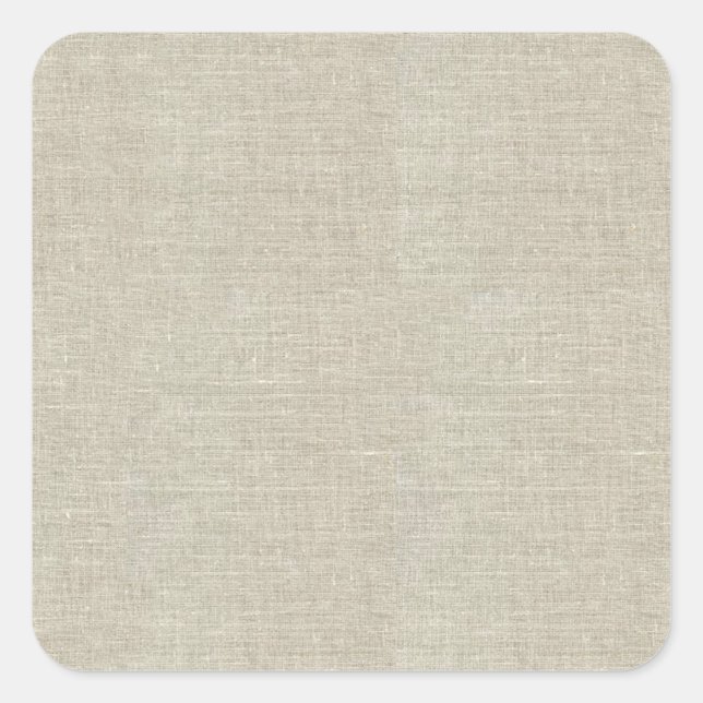 Adesivo Quadrado Rustic Beige Linen Impressa (Frente)