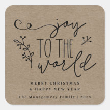Rustic Country Christmas Kraft Personalizado