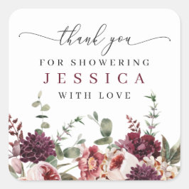 Adesivo Quadrado Rustic Fall Country Boho Obrigado