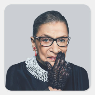 Adesivo Quadrado Ruth Bader Ginsburg Wall Clock