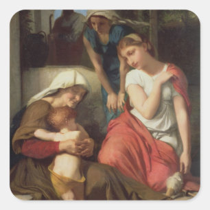 Adesivo Quadrado Ruth e Naomi, 1859 (óleo na canvas)