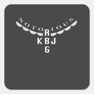 Adesivo Quadrado Ruth Ginsburg e Ketanji Jackson Square Sticker