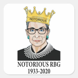 Adesivo Quadrado Ruth, Notorious RBG, Ruth Bader Ginsburg