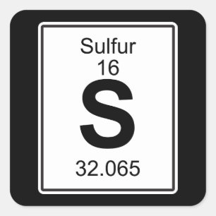 Adesivo Quadrado S - Enxofre