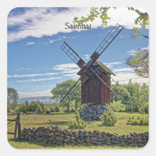 Adesivo Quadrado Saaremaa, Ilha da Estônia,