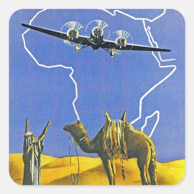 Adesivo Quadrado Sabena ~ Belgique Congo (Frente)