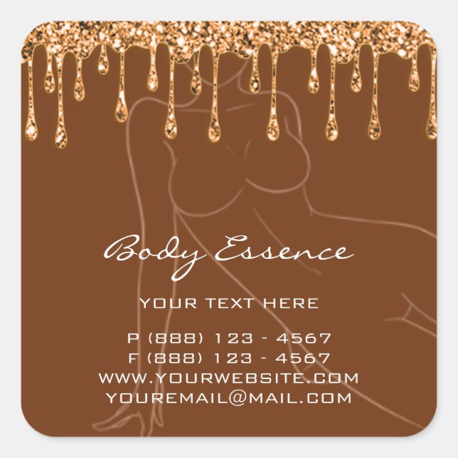 Adesivo Quadrado Sabonete Bálsamo Cosmético de Cuidados com o Corpo (Frente)