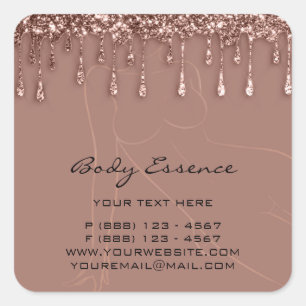 Adesivo Quadrado Sabonete Bálsamo Cosmético de Cuidados Corporais R