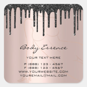 Adesivo Quadrado Sabonete Bálsamo de Cuidados Corporais Cosméticos 