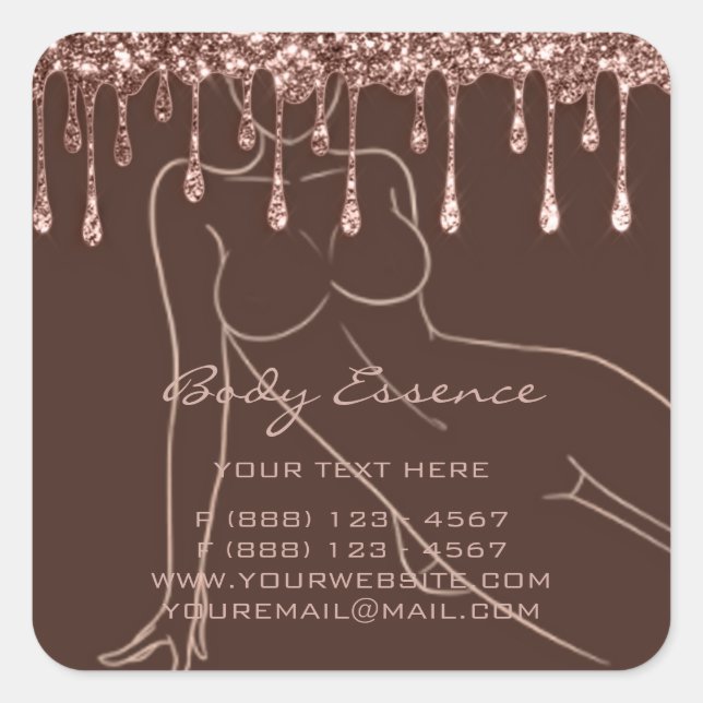 Adesivo Quadrado Sabonete Bálsamo de Cuidados Corporais Estúdio de  (Frente)