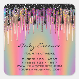 Adesivo Quadrado Sabonete Bálsamo de Cuidados Corporais Loja de Cos