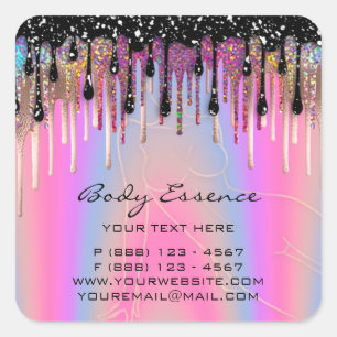 Adesivo Quadrado Sabonete Bálsamo de Cuidados Corporais Loja de Cos