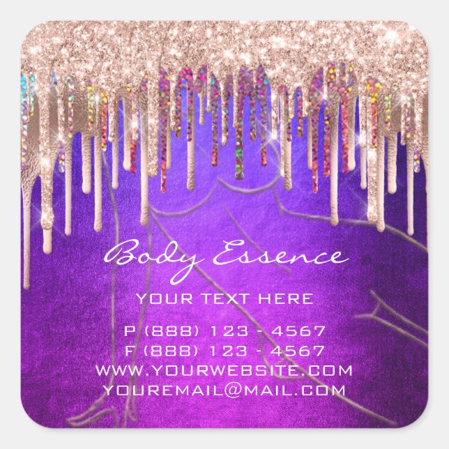 Adesivo Quadrado Sabonete Bálsamo Modelador Corporal Cosmético Rosa (Frente)