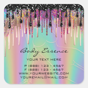 Adesivo Quadrado Sabonete Bálsamo Modelador de Corpo Loja de Cosmét