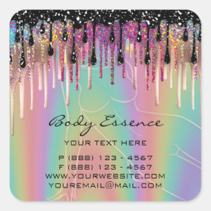 Adesivo Quadrado Sabonete Bálsamo para Cuidados com o Corpo Loja de