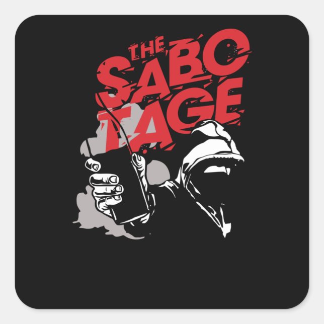 Adesivo Quadrado Sabotagem (Frente)