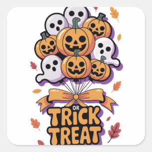 Adesivo Quadrado Sacas de Favoritos de Halloween para o Dia das Bru