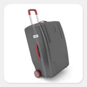 Adesivo Quadrado Saco preto do viagem