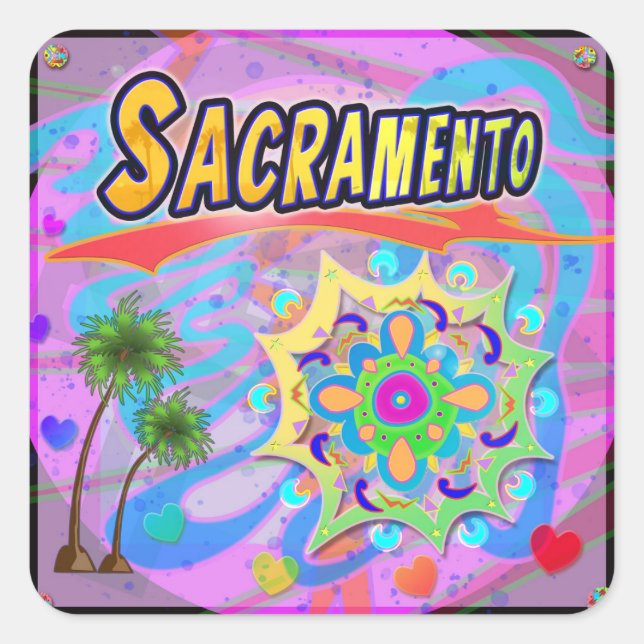 Adesivo Quadrado Sacramento True Progress Stucker (Frente)