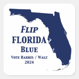 Adesivo Quadrado Sacudir Flórida Blue em 2024 Square Sticker