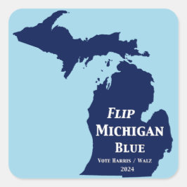 Adesivo Quadrado Sacudir Michigan Blue em 2024
