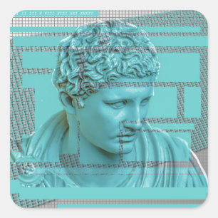 Adesivo Quadrado Sad Man Sticker