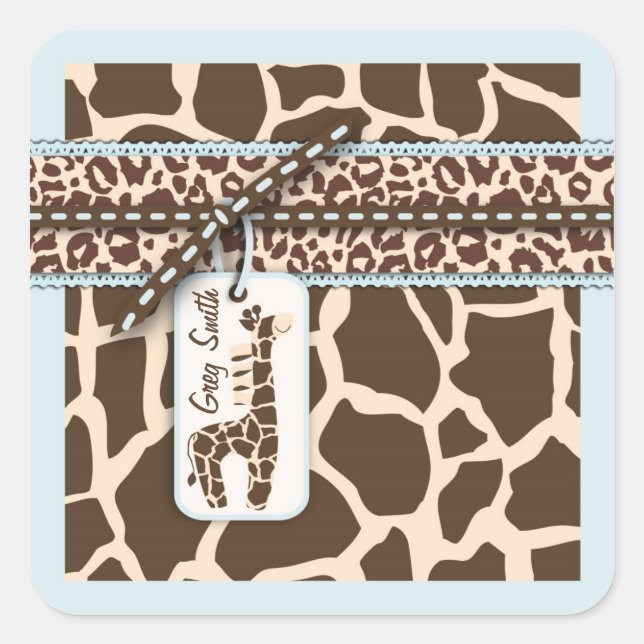 Adesivo Quadrado Safari Boy Sticker C2 (Frente)