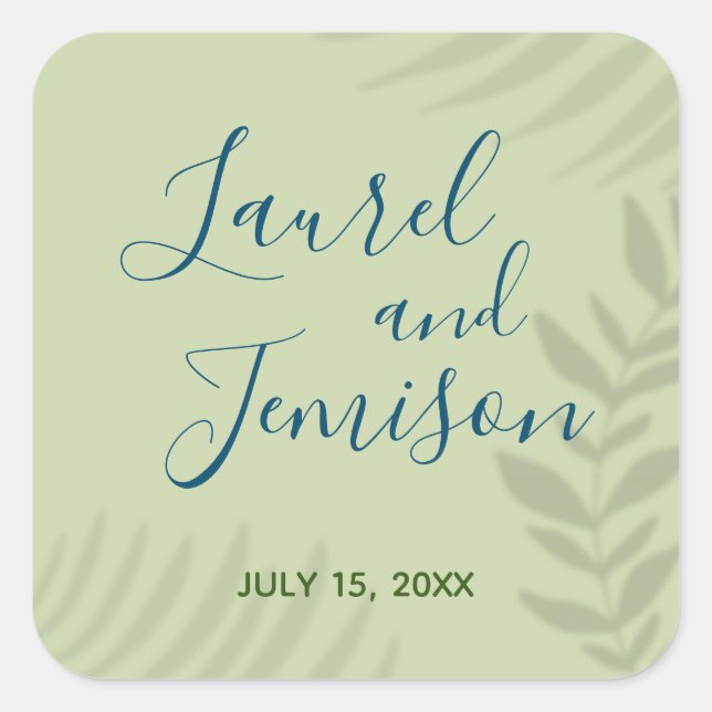 Adesivo Quadrado Sage de Palm Sombra (Frente)