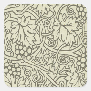 Adesivo Quadrado Sage Green Grapevile William Morris Pattern