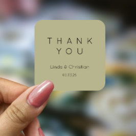 Adesivo Quadrado Sage Green Wedding