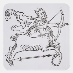 Adesivo Quadrado Sagitário (o centauro) uma ilustração do