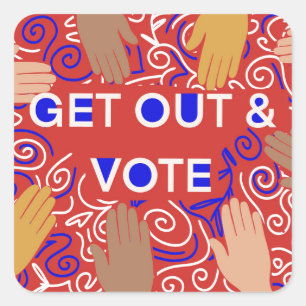 Adesivo Quadrado Saia e Vote Sticker
