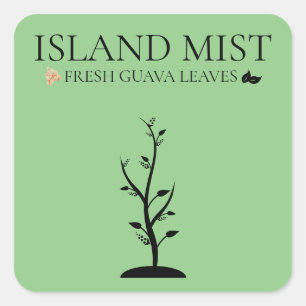 ADESIVO QUADRADO SAÍDAS FRESCAS DE GUAVA DA ILHA