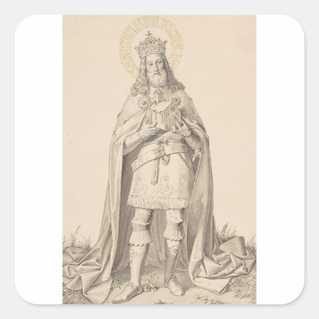 Adesivo Quadrado Saint Henry II the Holy Roman Emperor (Frente)